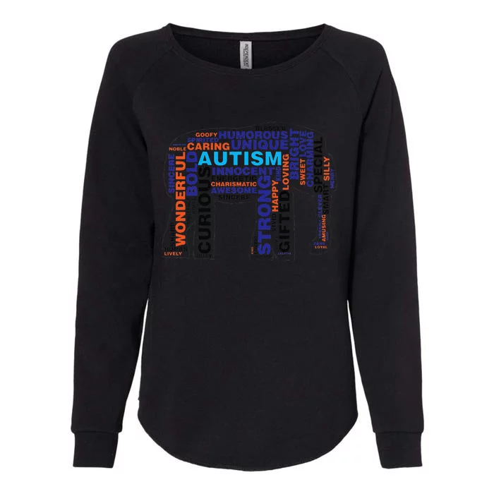 Elephant Autism Awareness Autism Awareness Gift Womens California Wash Sweatshirt