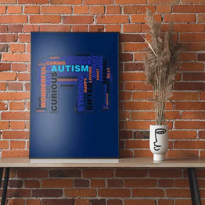 Elephant Autism Awareness Autism Awareness Gift Poster