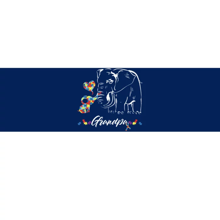 Elephant Autism Awareness Grandpa Autism Gift Bumper Sticker