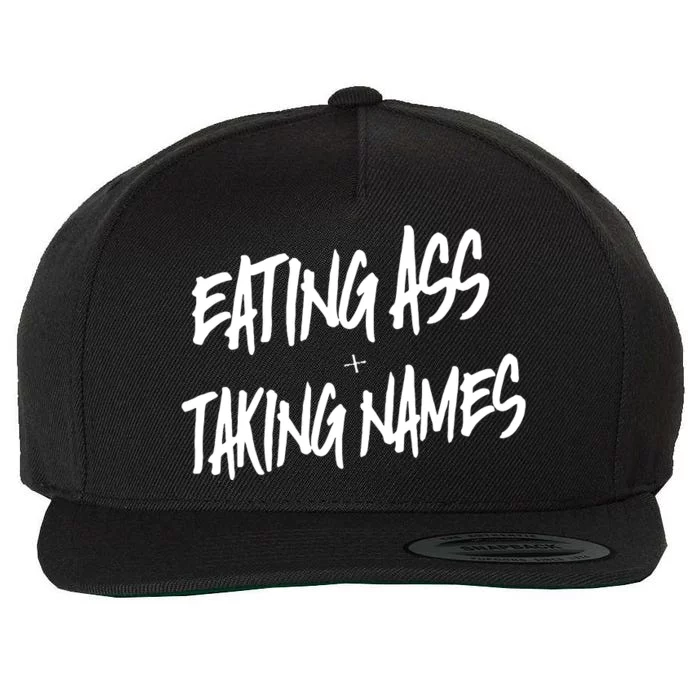 Eating Ass And Taking Names Premium Wool Snapback Cap