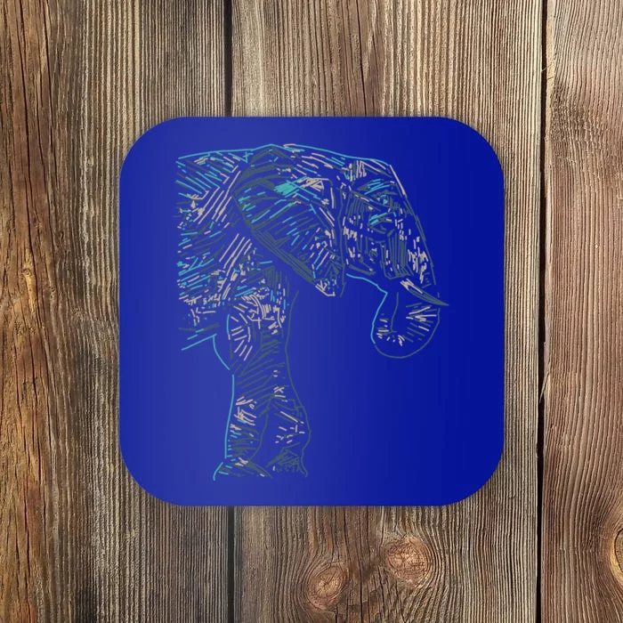 Elephant Abstract Art Colorful Save The Elephants And Yoga Gift Coaster