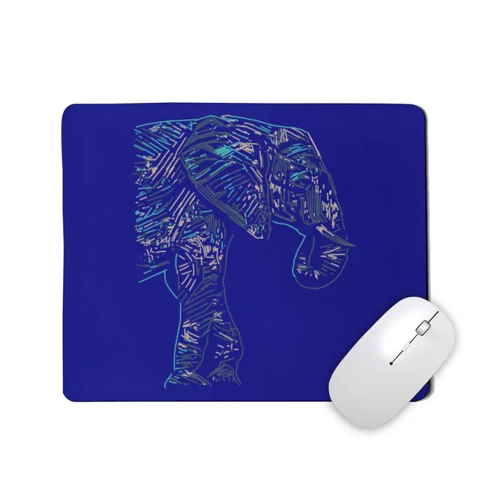 Elephant Abstract Art Colorful Save The Elephants And Yoga Gift Mousepad