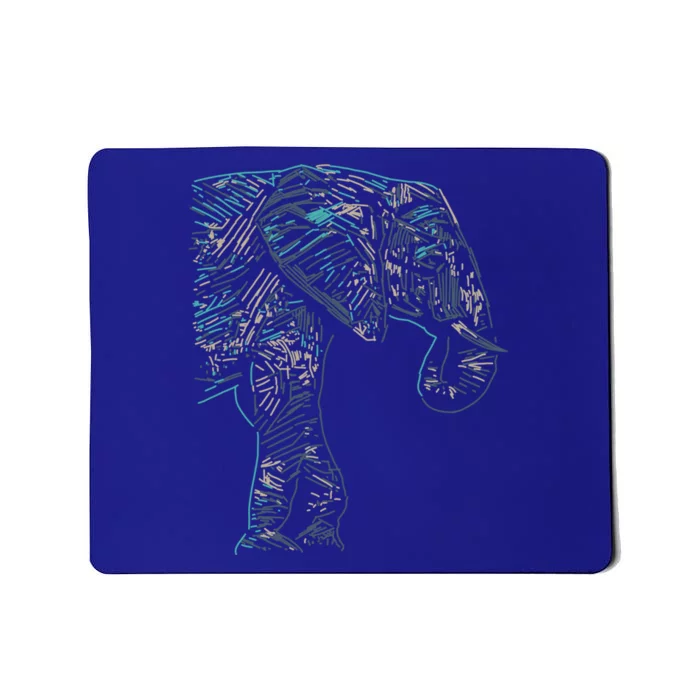 Elephant Abstract Art Colorful Save The Elephants And Yoga Gift Mousepad