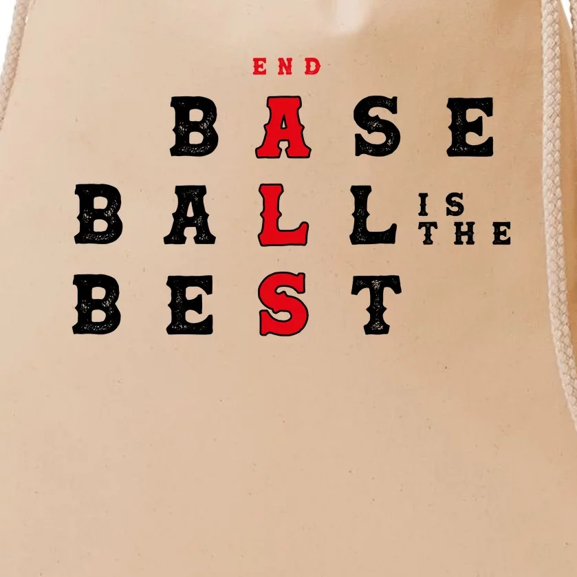 End Als Baseball Is The Best Baseball Lover Baseball Team Drawstring Bag