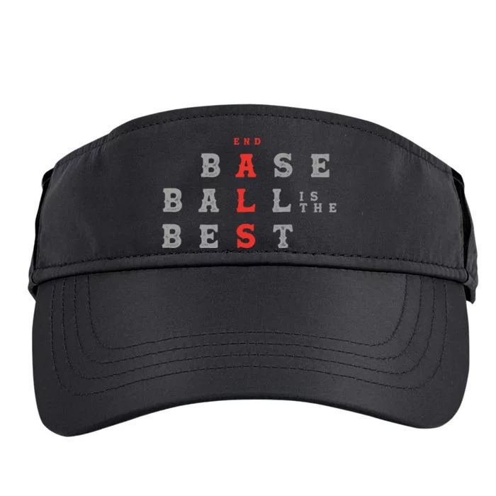 End Als Baseball Is The Best Baseball Lover Baseball Team Adult Drive Performance Visor