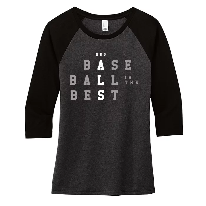 End Als Baseball Is The Best Women's Tri-Blend 3/4-Sleeve Raglan Shirt