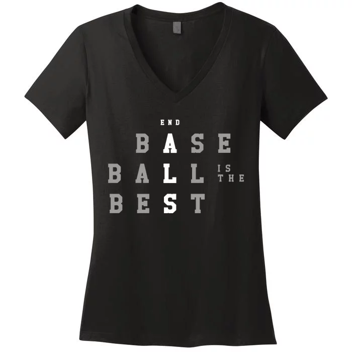 End Als Baseball Is The Best Women's V-Neck T-Shirt