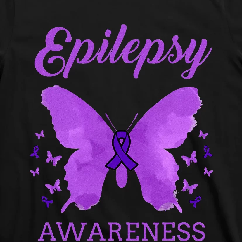 Epilepsy Awareness Butterfly Epilepsy Warrior T-Shirt