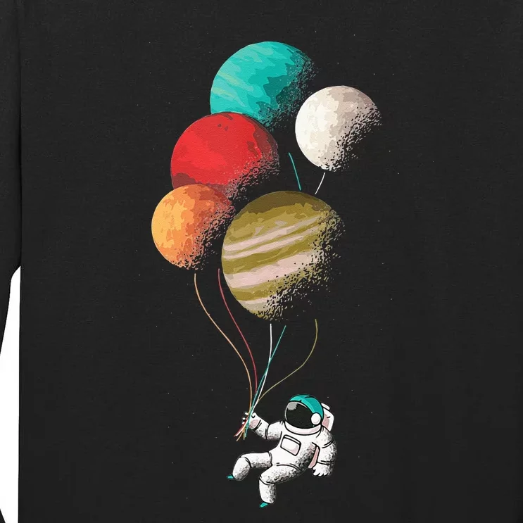 EDM Astronaut Balloon Design Dance Rave Music Festival Tall Long Sleeve T-Shirt