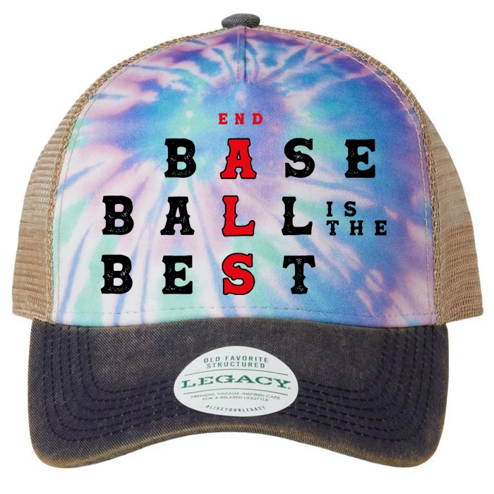 End Als Baseball Is The Best Baseball Lover Baseball Team Legacy Tie Dye Trucker Hat