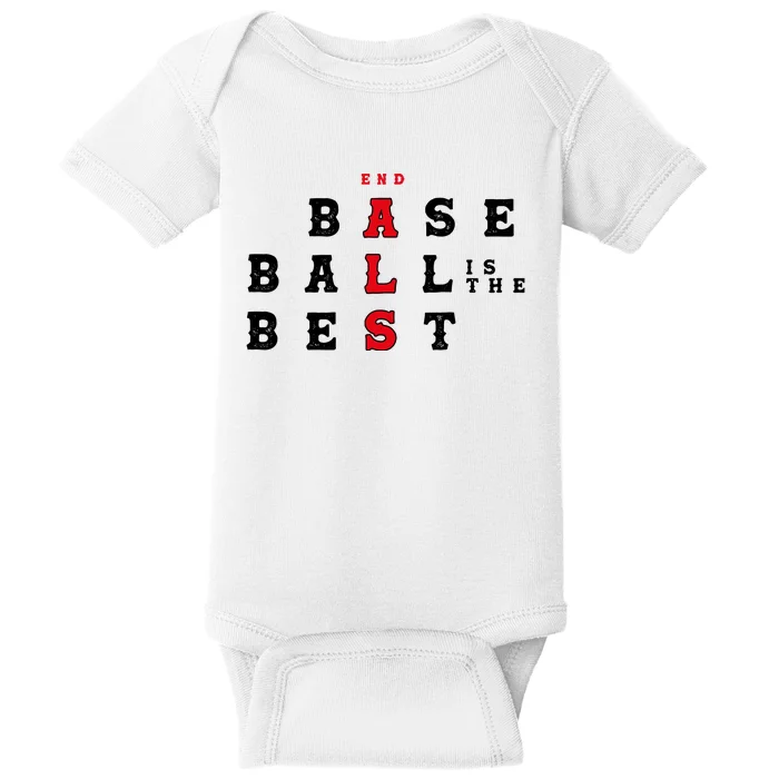 End Als Baseball Is The Best Baseball Lover Baseball Team Baby Bodysuit