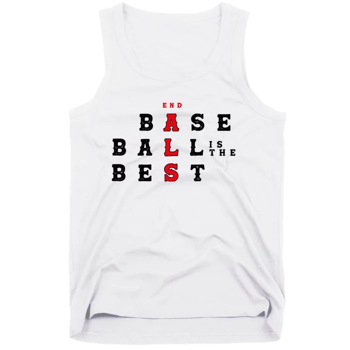 End Als Baseball Is The Best Baseball Lover Baseball Team Tank Top