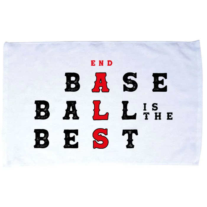 End Als Baseball Is The Best Baseball Lover Baseball Team Microfiber Hand Towel