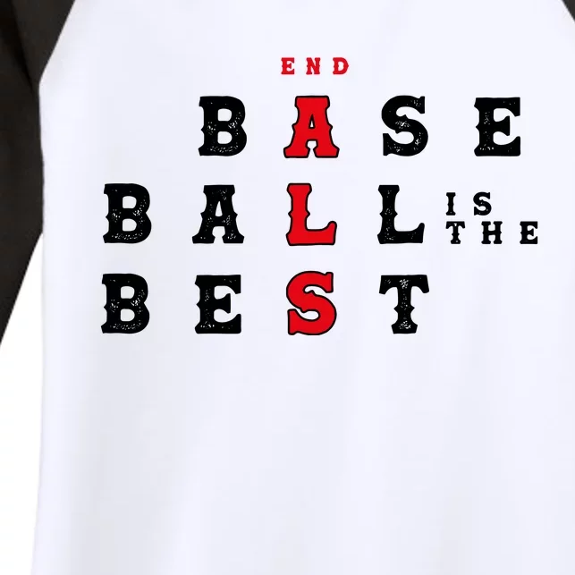 End Als Baseball Is The Best Baseball Lover Baseball Team Women's Tri-Blend 3/4-Sleeve Raglan Shirt