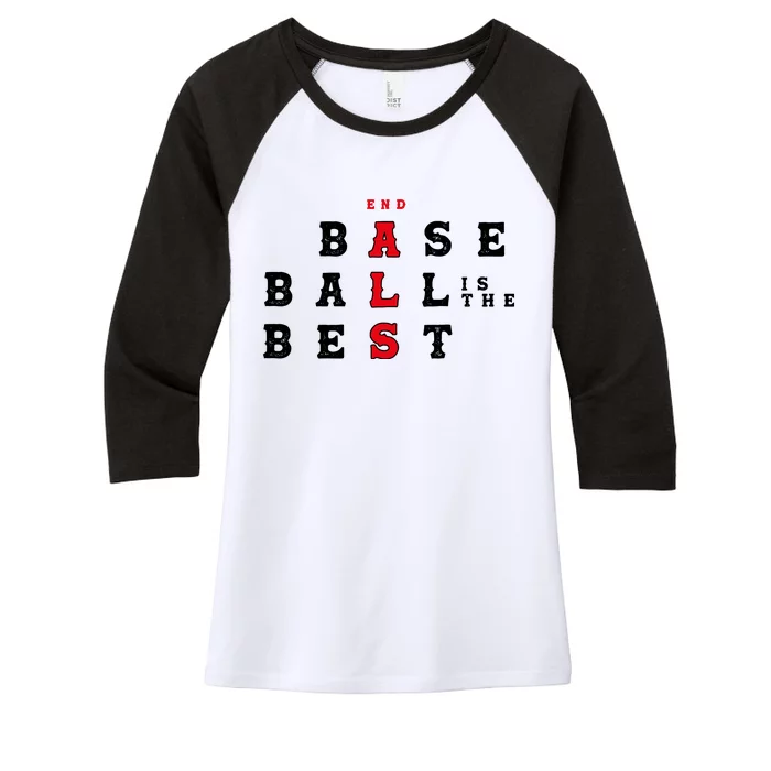 End Als Baseball Is The Best Baseball Lover Baseball Team Women's Tri-Blend 3/4-Sleeve Raglan Shirt