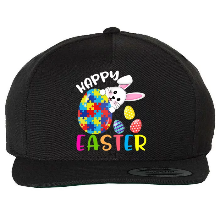 Easter Autism Bunny Rabbit Palm Sunday Eggs Hunting Gift Wool Snapback Cap