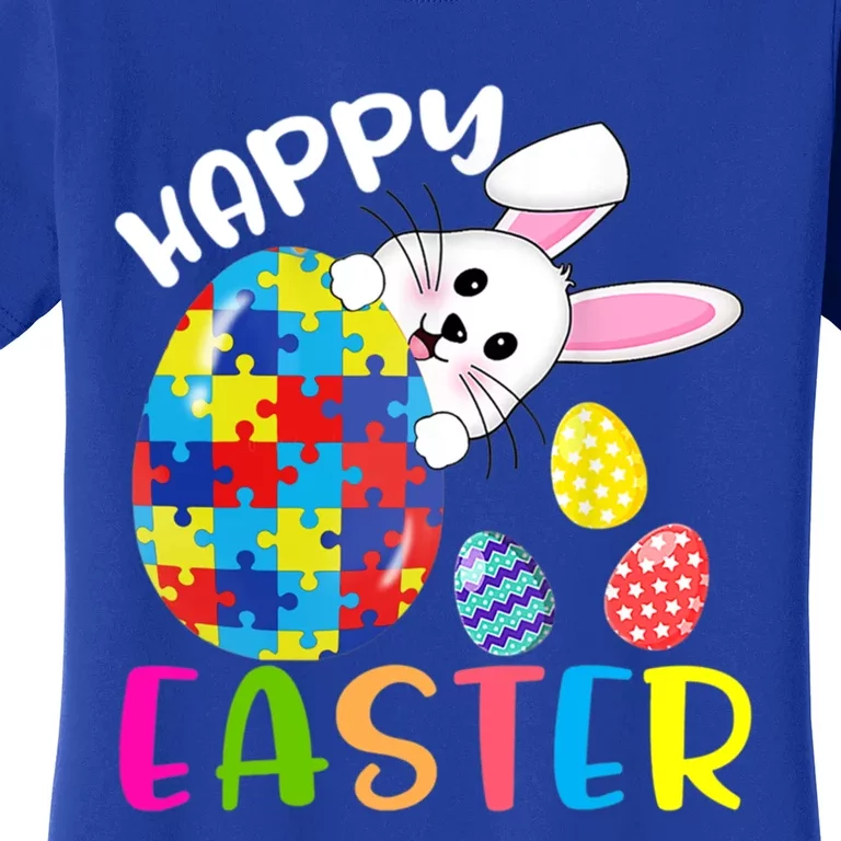 Easter Autism Bunny Rabbit Palm Sunday Eggs Hunting Gift Women's T-Shirt