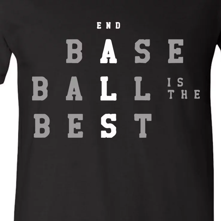 End ALS Baseball Is The Best Baseball Lover Baseball Team V-Neck T-Shirt