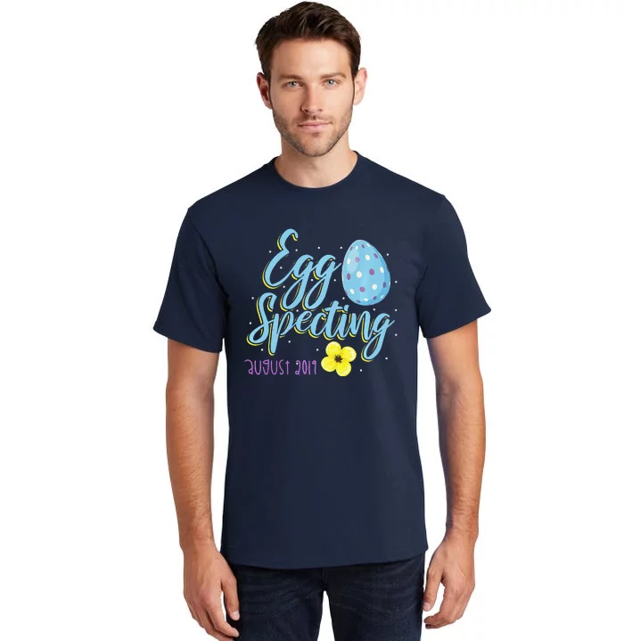 Eggspecting A Baby Pregnant Easter Egg August Tall T-Shirt