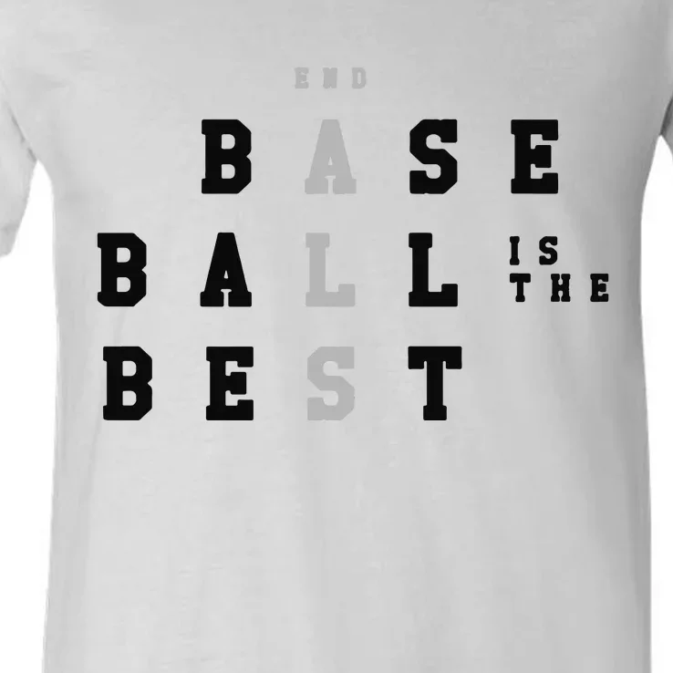 End Als Baseball Is The Best Baseball Lover Baseball Team V-Neck T-Shirt