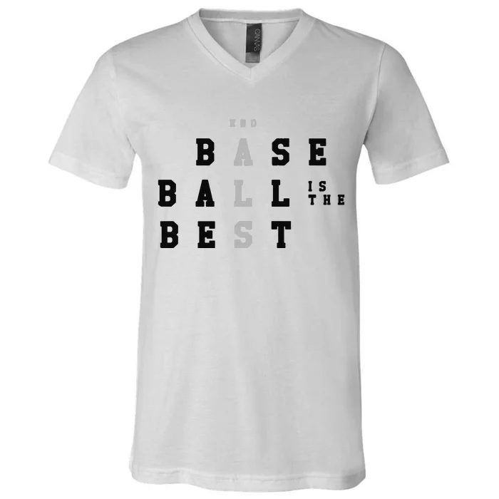 End Als Baseball Is The Best Baseball Lover Baseball Team V-Neck T-Shirt