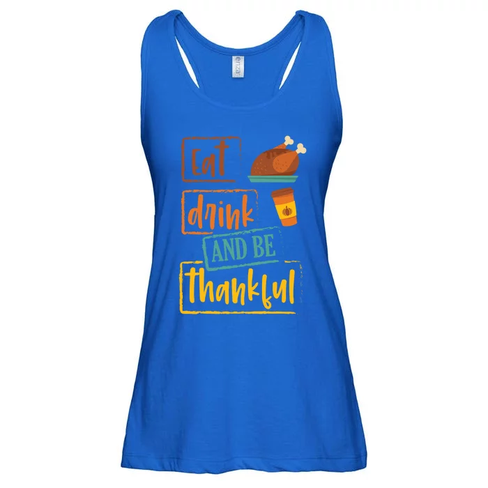 Eat And Be Thankful Gift Thanksgiving Gift For Adults Gift Ladies Essential Flowy Tank