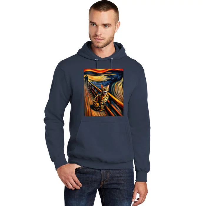 Expressionist Artsy Bengal Cat Artistic Bengal Cat Tall Hoodie