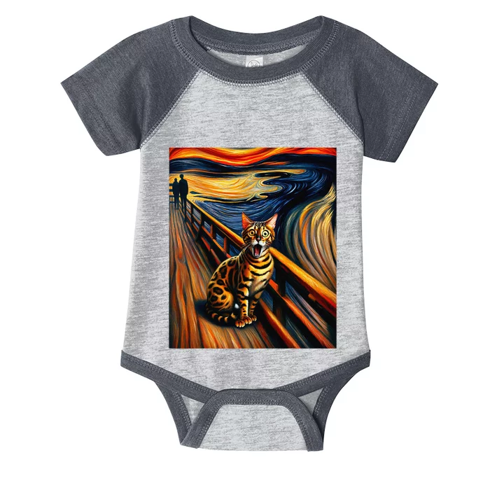 Expressionist Artsy Bengal Cat Artistic Bengal Cat Infant Baby Jersey Bodysuit