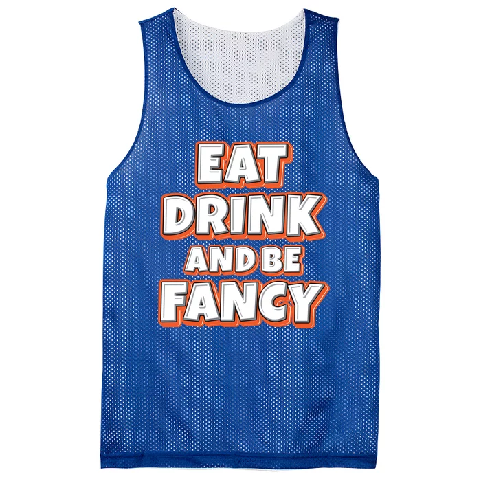 Eat And Be Fancy Gift Mesh Reversible Basketball Jersey Tank