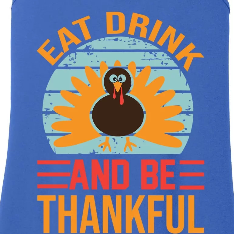 Eat And Be Thankful Funny Season And Fall Lover Gift Ladies Essential Tank