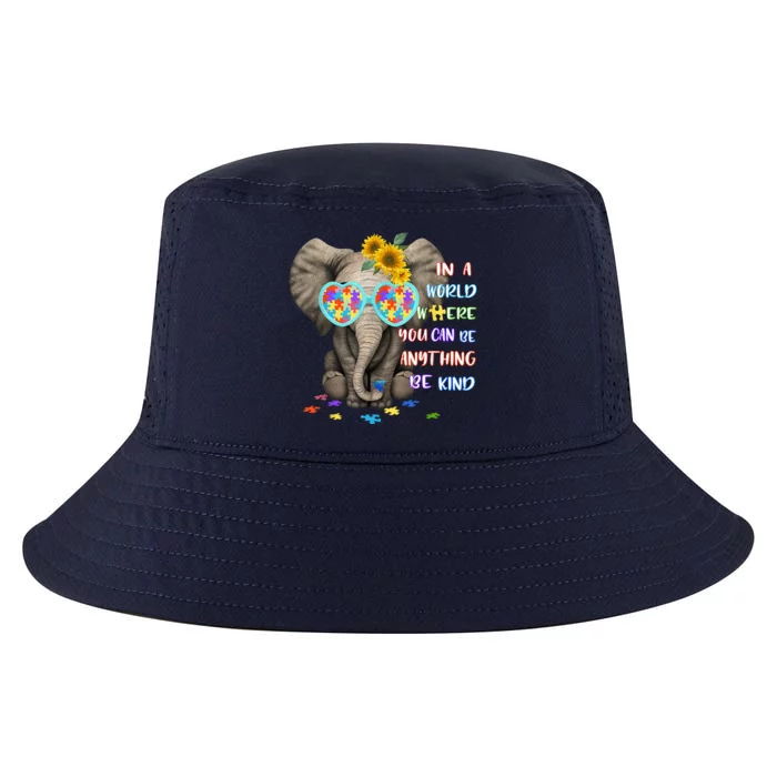 Elephant Autism Be Kind Autism Awareness Cool Comfort Performance Bucket Hat