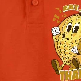 Eat And Be Thankful Season Thanksgiving Gift Dry Zone Grid Performance Polo