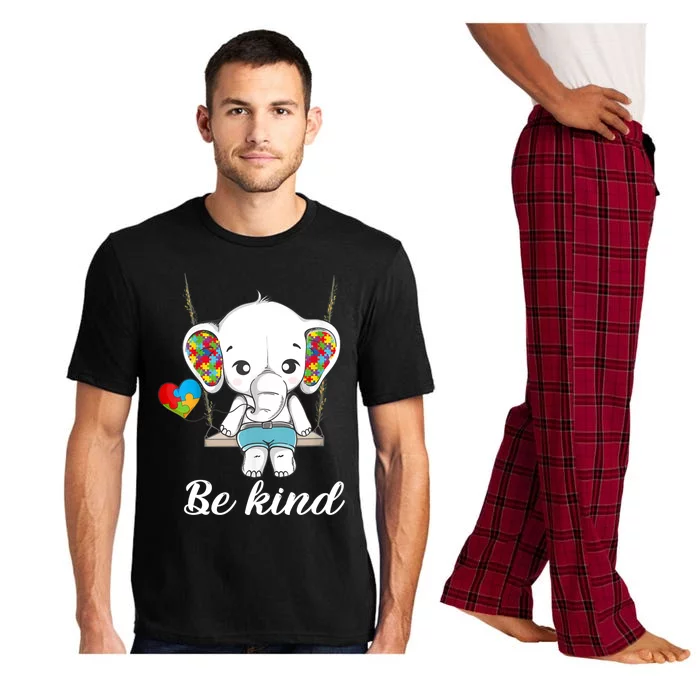 Elephant Autistic Be Kind Sign Language Autism Awareness Gift Pajama Set