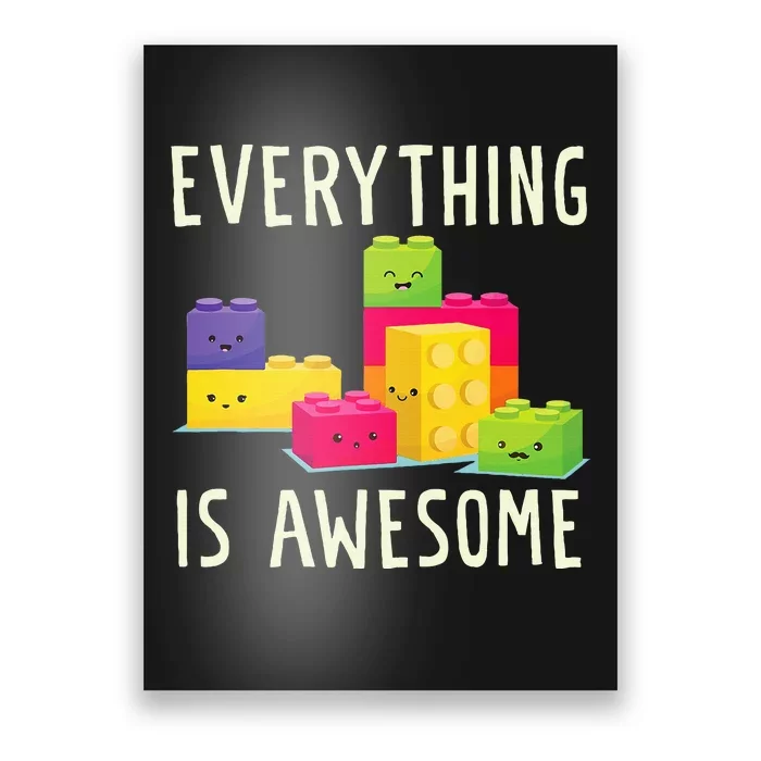 EverythingS Awesome Building Blocks Puzzle Poster