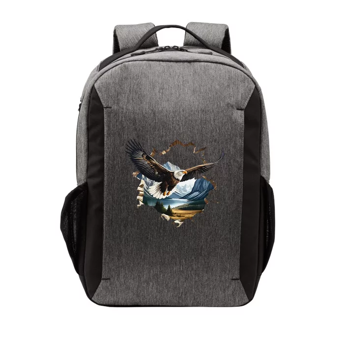 Elegant American Bald Eagle In Flight Photo Portrait Vector Backpack