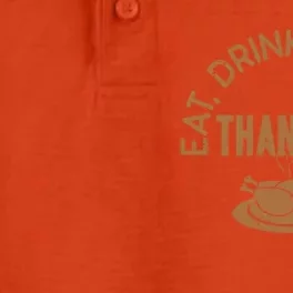 Eat And Be Thankful Thanksgiving Dinner Happy Fall Gift Dry Zone Grid Performance Polo