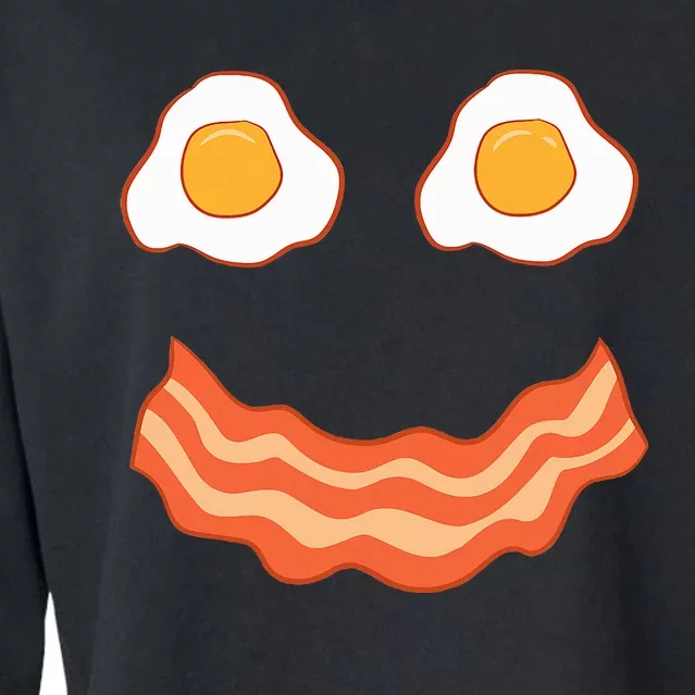 Egg And Bacon Egg And Bacon Face Brunch Breakfast Cropped Pullover Crew