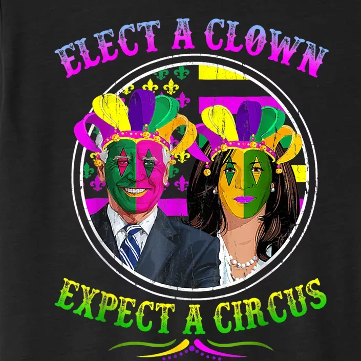 Elect A Clown Expect A Circus Funny Anti Biden Mardi Gras ChromaSoft Performance T-Shirt