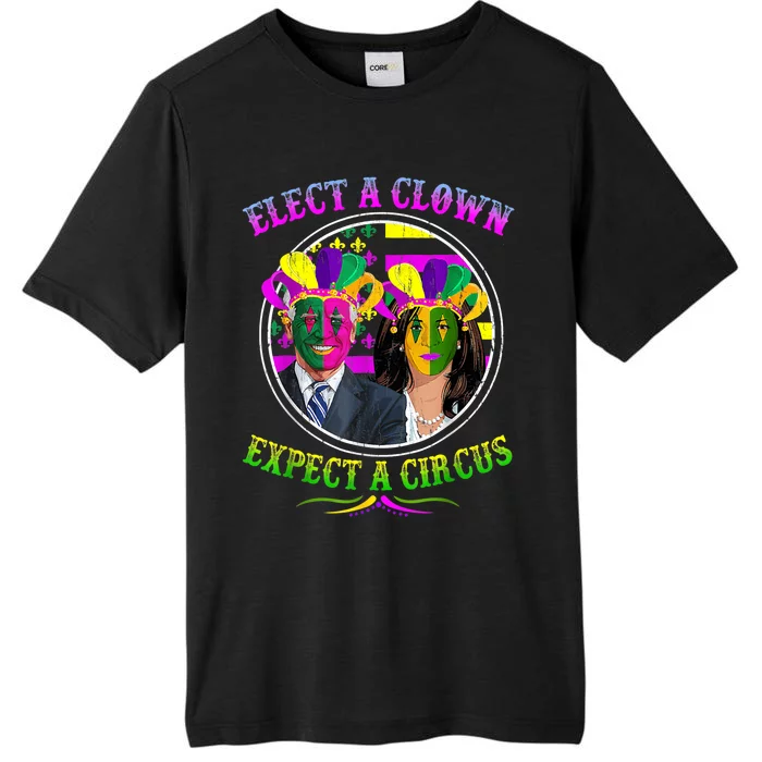 Elect A Clown Expect A Circus Funny Anti Biden Mardi Gras ChromaSoft Performance T-Shirt