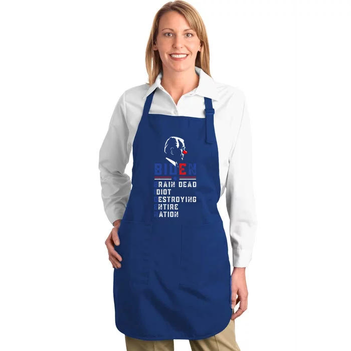 Elect A Clown Expect A Circus Antibiden President Funny Gift Full-Length Apron With Pocket