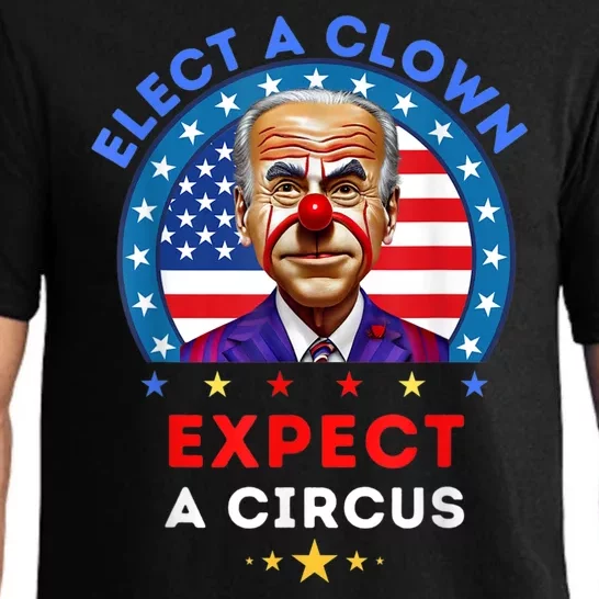 Elect A Clown Expect A Circus Funny Anti Biden Political Pajama Set