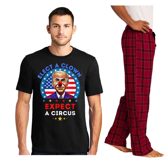 Elect A Clown Expect A Circus Funny Anti Biden Political Pajama Set