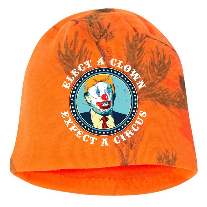 Elect A Clown Expect A Circus Antitrump Kati - Camo Knit Beanie