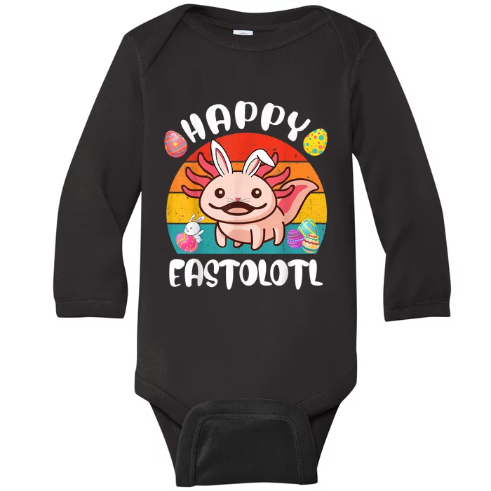 Easter Axolotl Cute Axolotl Easter Day Baby Long Sleeve Bodysuit