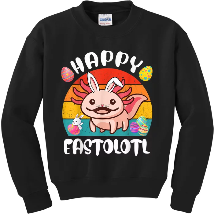 Easter Axolotl Cute Axolotl Easter Day Kids Sweatshirt