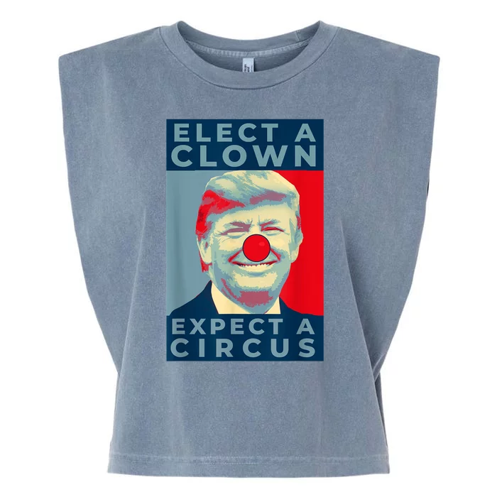 Elect A Clown Expect A Circus Impeach Antitrump Funny Garment-Dyed Women's Muscle Tee