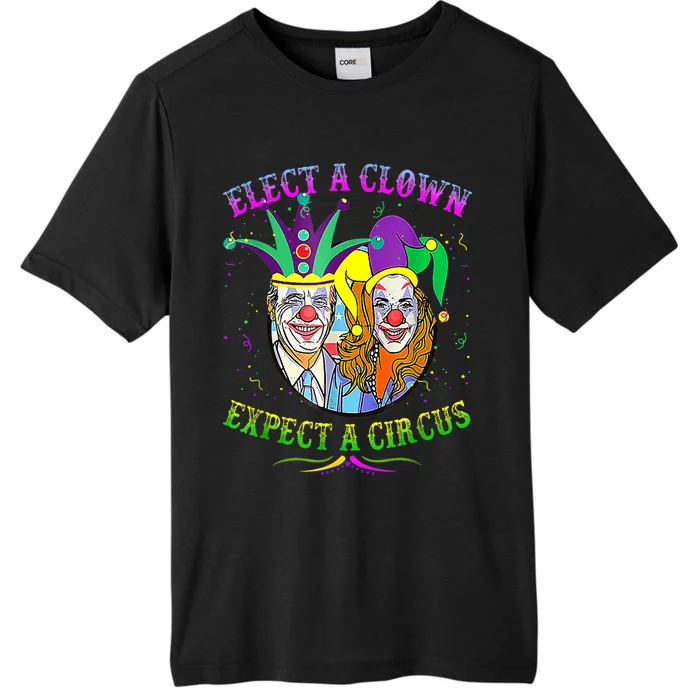 Elect A Clown Expect A Circus Funny Anti Biden Mardi Gras ChromaSoft Performance T-Shirt