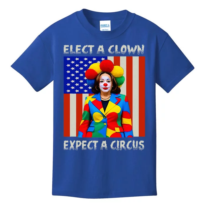 Elect A Clown Expect A Circus Antikamalaharris Kids T-Shirt