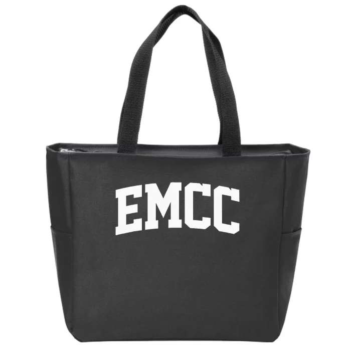 Emcc Arch College Sports Vintage Athletic Retro Zip Tote Bag