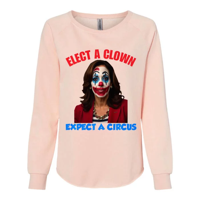 Elect A Clown Expect A Circus Kamala LetS Go Brenda Womens California Wash Sweatshirt